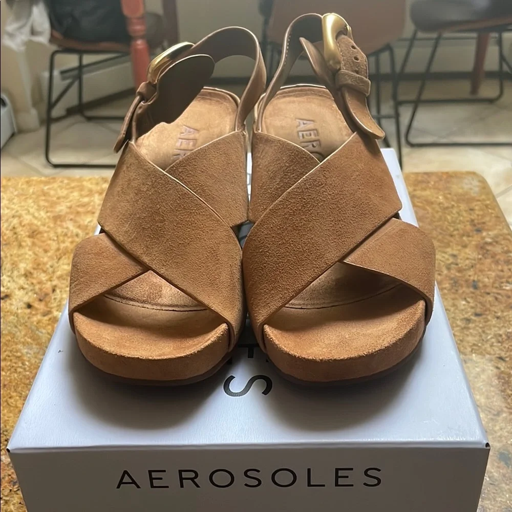 Aerosoles Chrystie Block Heel Sandals Size 6 - Picture 3 of 6